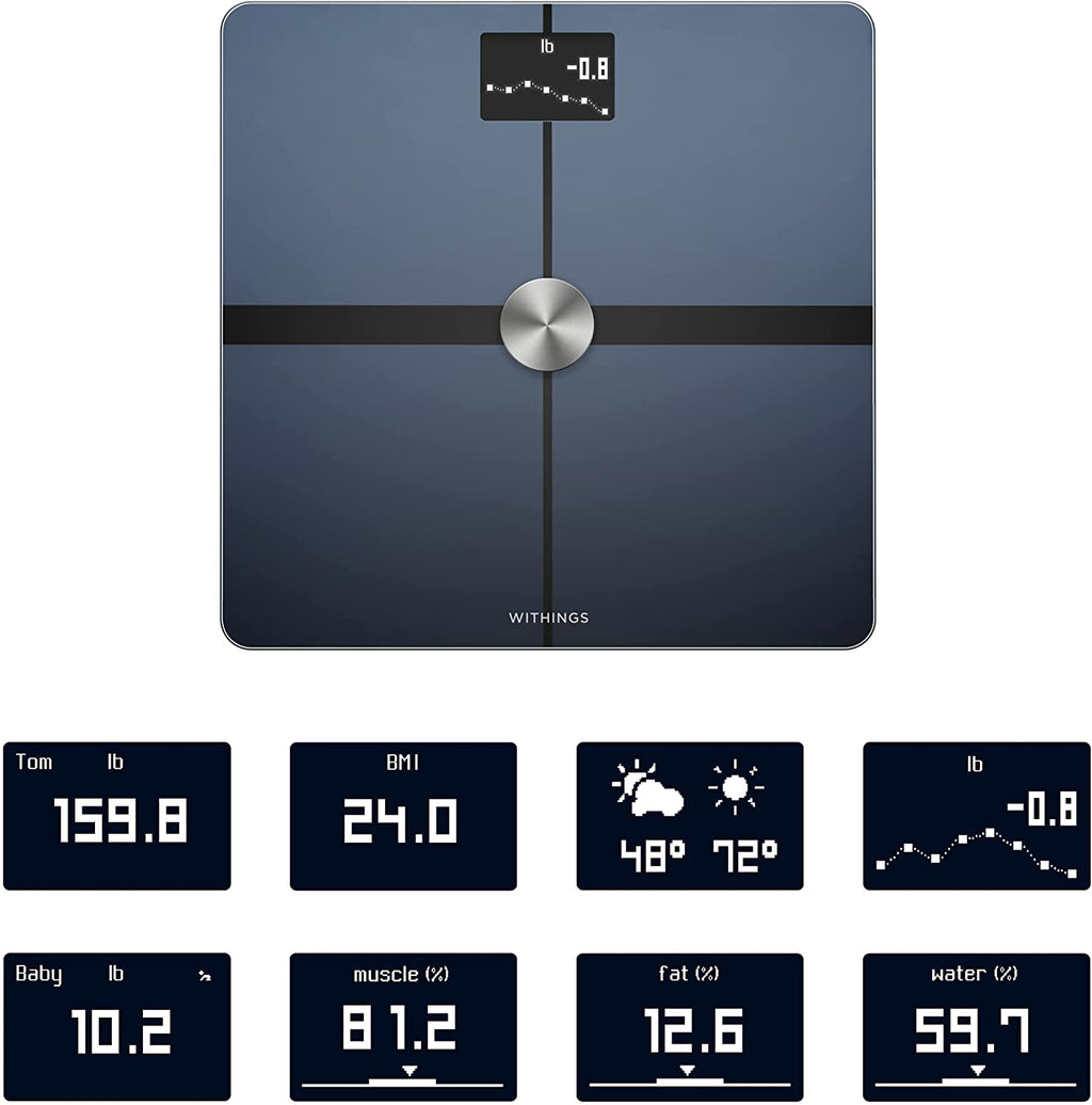 2025 Withings Body+ - Báscula Digital Wi-Fi Inteligente con Sincronización Automática a la App del Smartphone