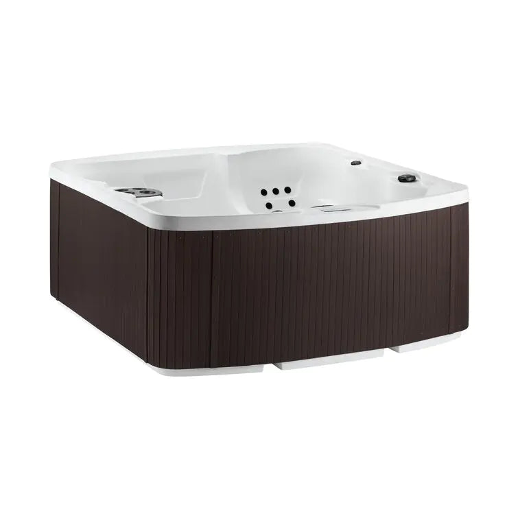 Lifesmart Spas – Spa rectangular Plug and Play 110 V, 5 personas, 23 chorros con ozonizador, color Espresso