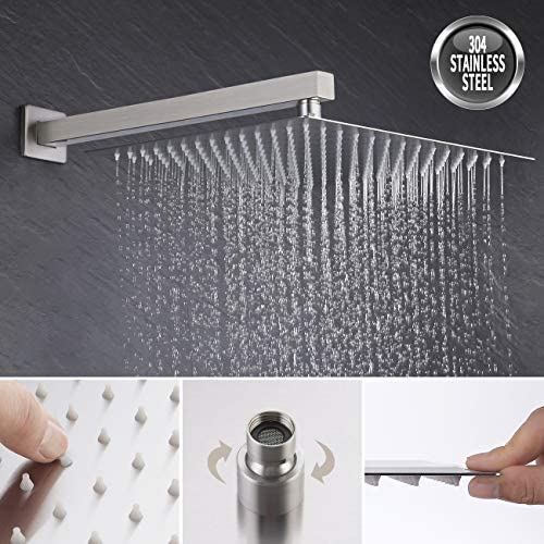 Sistema de Ducha KES con Cabezal de Ducha de Lluvia de 12 Pulgadas