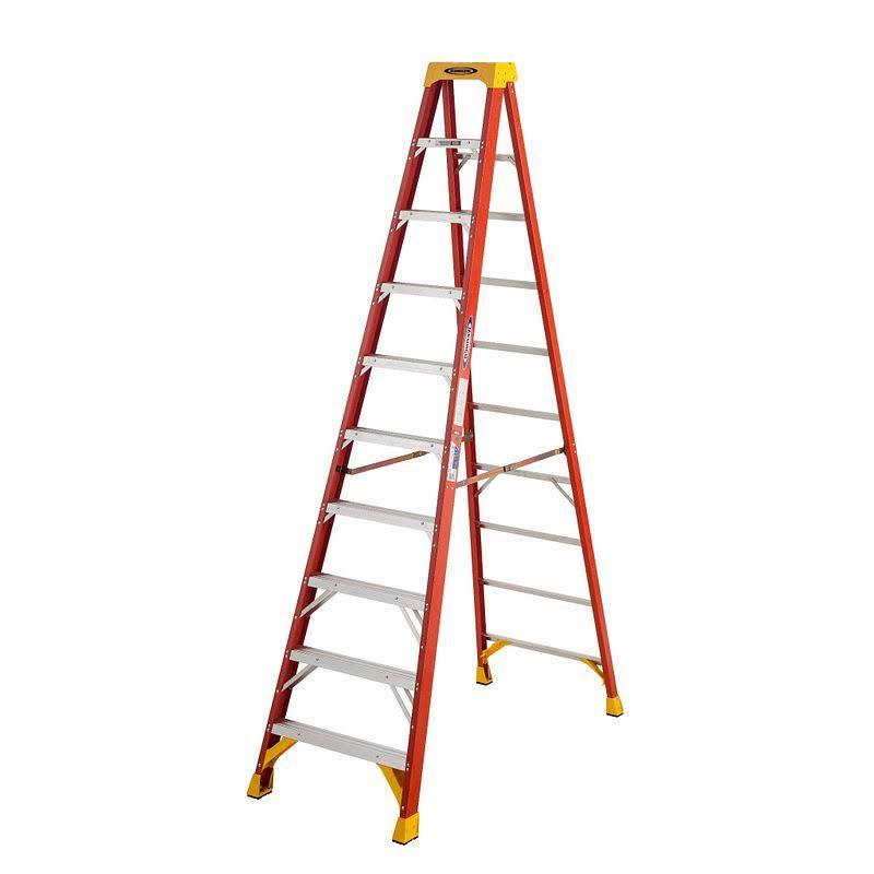 2025 Escalera de Peldaños de Fibra de Vidrio de 10 pies 6210
