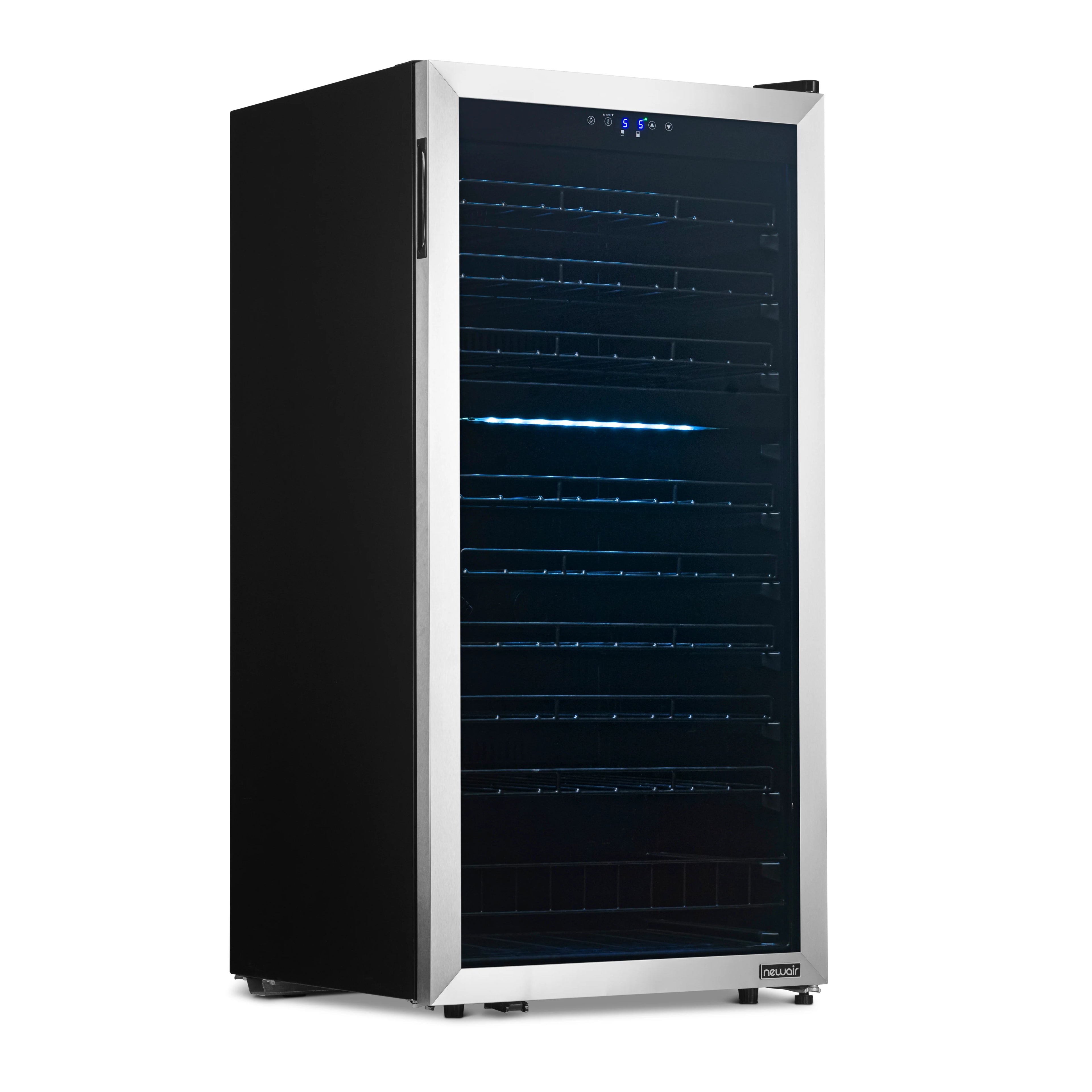 2025 Refrigerador de Vinos Independiente Newair® de Acero Inoxidable – 98 Botellas – 23" con Doble Zona