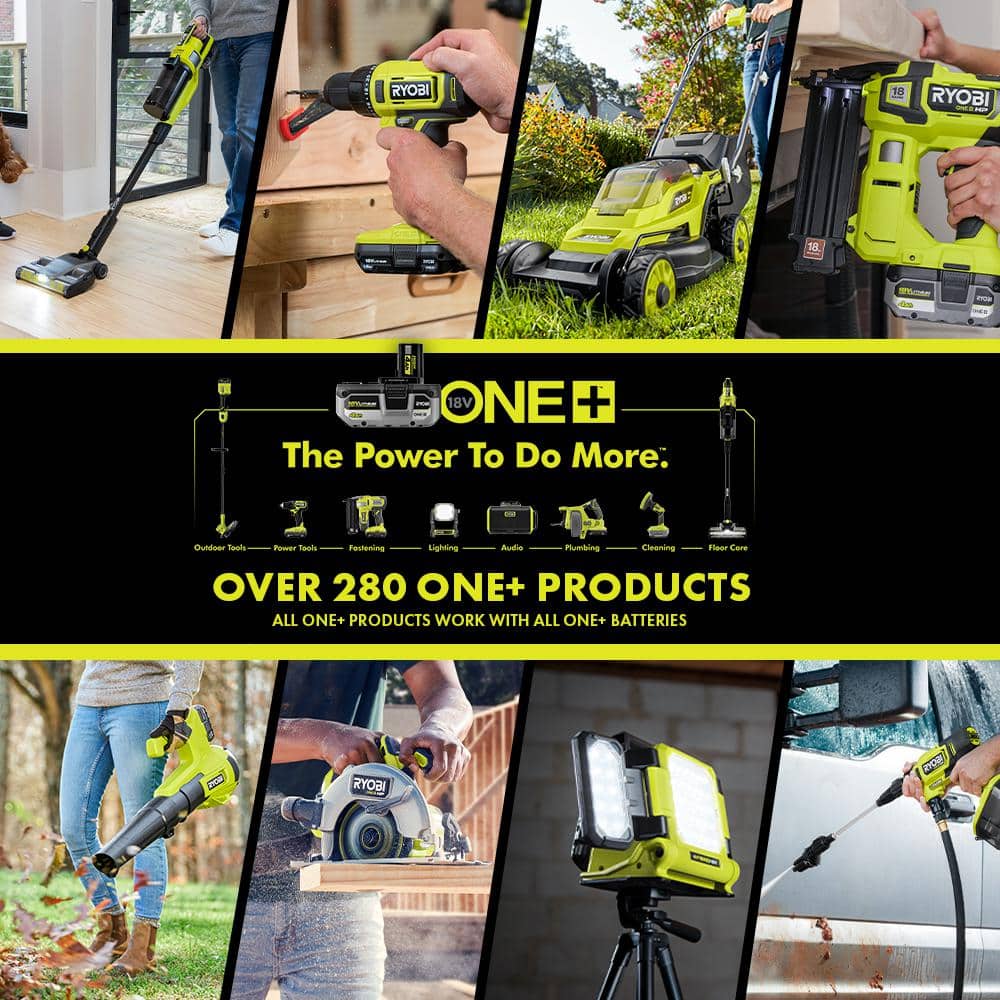 2025 Kit de Aspiradora Seca/Húmeda Inalámbrica Ryobi ONE+ 18V de 6 Galones con Batería de 4.0 Ah, Cargador y Accesorios P770KN