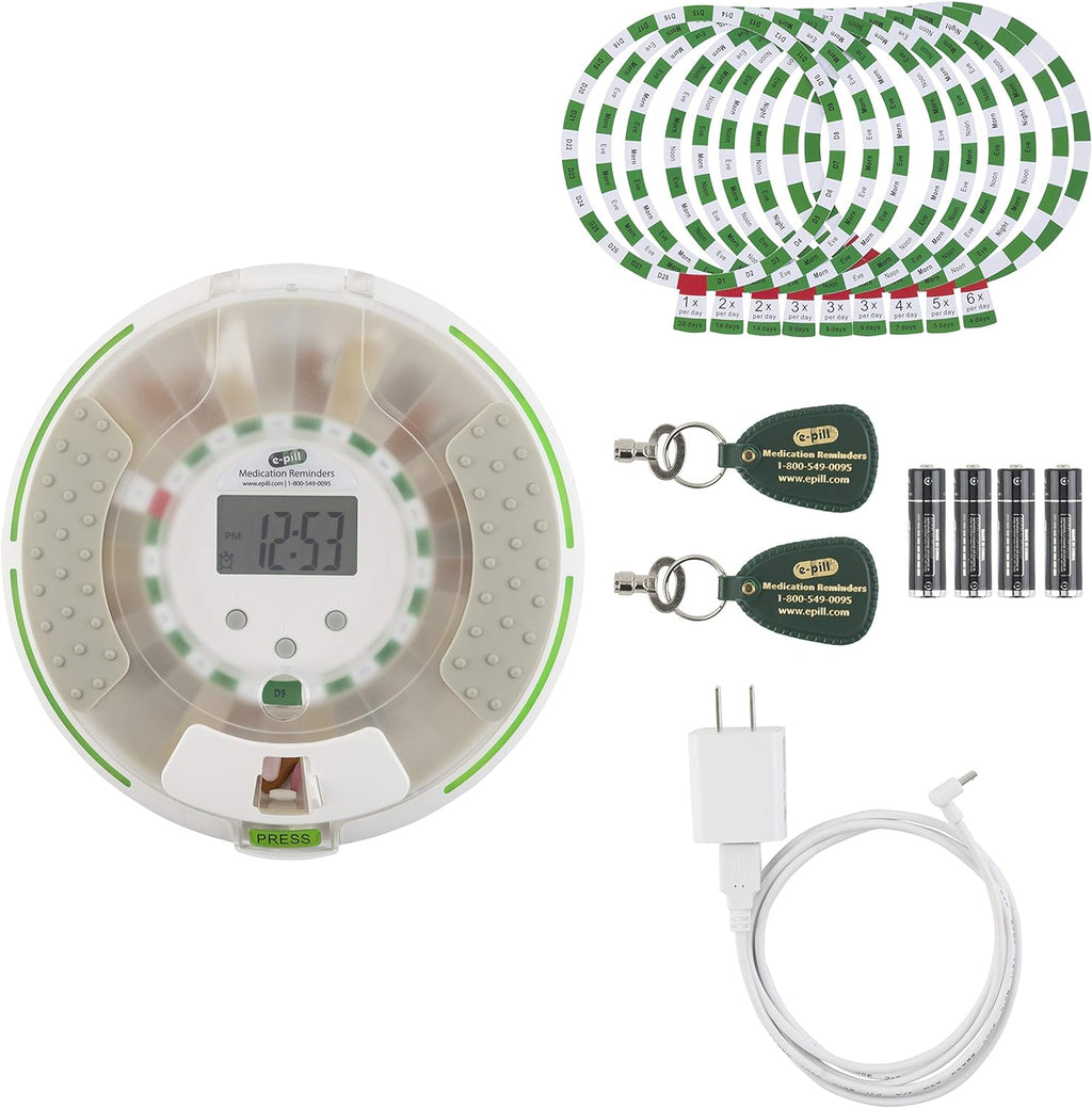 e-Pill Voice - Dispensador Automático de Pastillas con Cerradura - Recuerda con Voz Amigable
