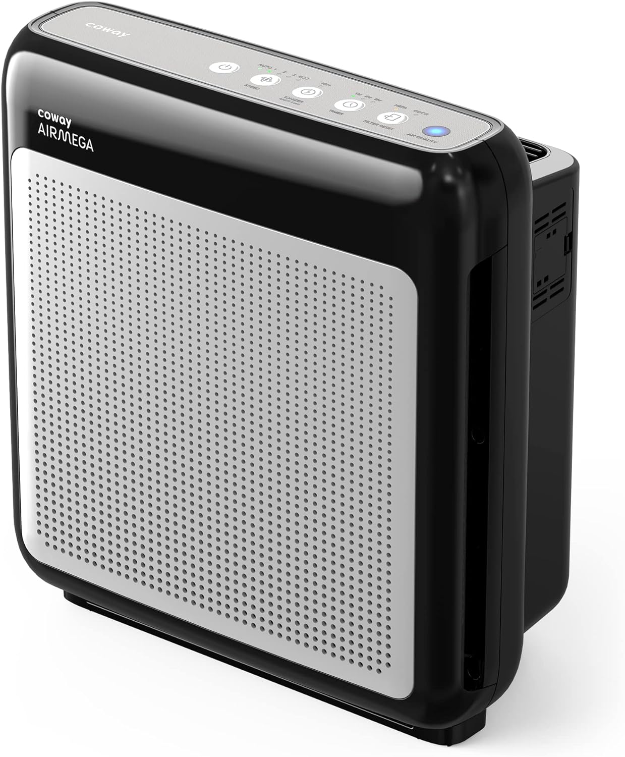 Purificador True HEPA con Monitoreo de Calidad de Aire, Modo Automático, Temporizador, Indicador de Filtro y Modo Eco, 16.8 x 18.3 x 9.7 pulgadas, Blanco