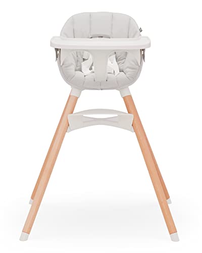 2025 Lalo The Chair Convertible 3-en-1 – Silla Alta de Madera para Bebés y Niños, con Bandeja Apta para Lavavajillas y Reposapiés Ajustable – Color Licorice