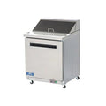 Arctic Air AMT28R Mesa Refrigerada para Preparar Sándwiches/Ensaladas Mega Top de 29 pulgadas con 1 Puerta, 115v, Plata