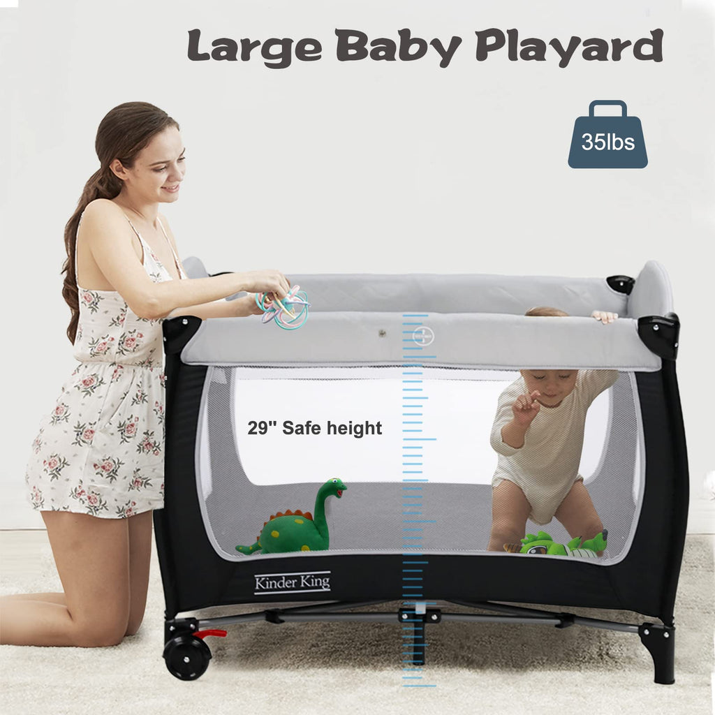 2025 Cuna Portátil Ajustable Kinder King