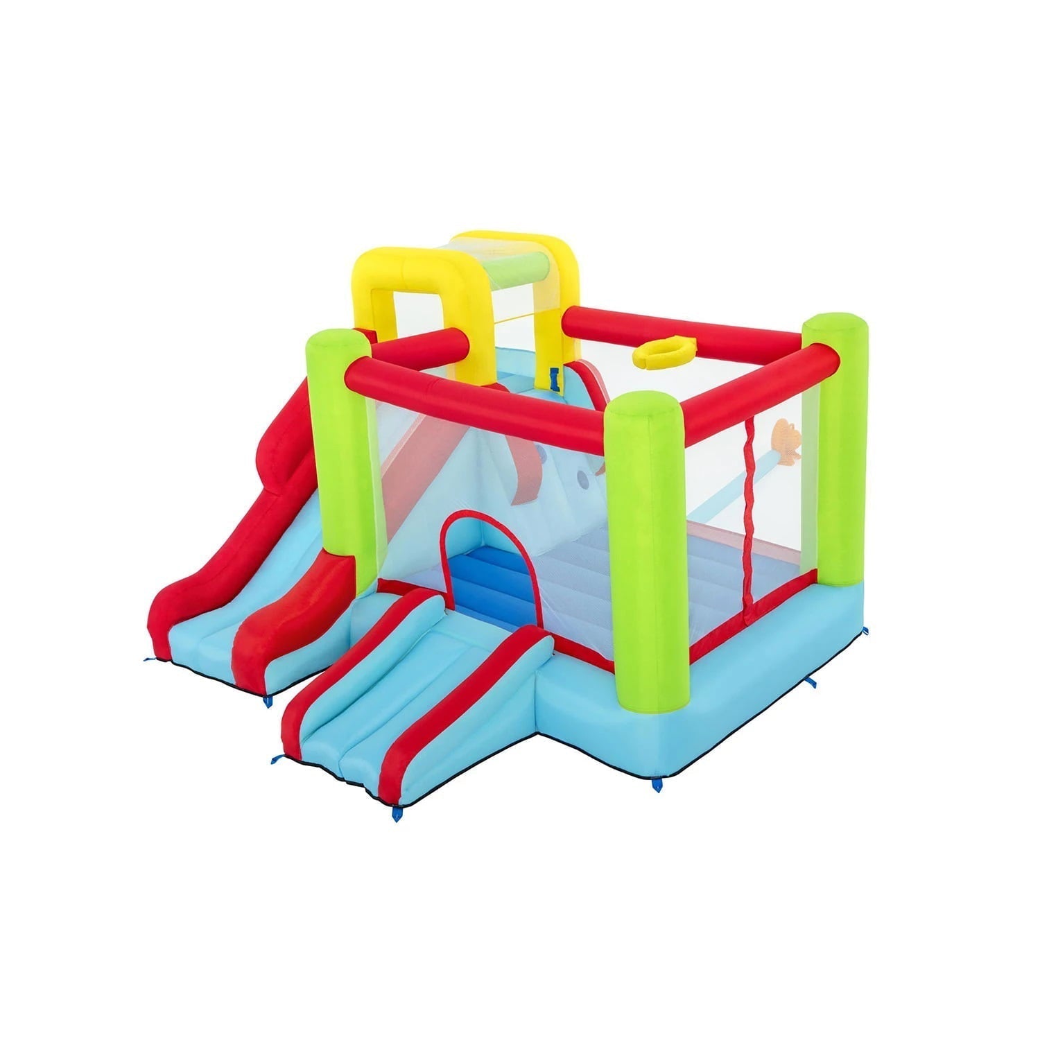 2025 Up, In and Over Wonder Hoops Parque Inflable de Rebote de 10' con Baloncesto y Resbaladilla