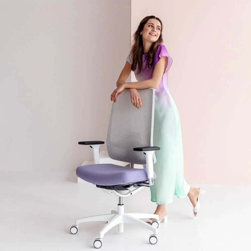 2025 Silla de Oficina Ergonómica Dauphin INDEED MESH ID 7056_SLP con Soporte Lumbar | Respaldo de Malla | Negra