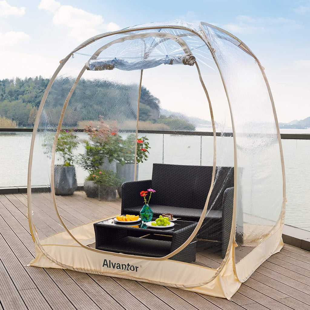 2025 Alvantor Burbuja Tienda Gazebo Pop Up, Refugio Tipo Igloo para 8-10 Personas, Carpa de Jardín y Patio