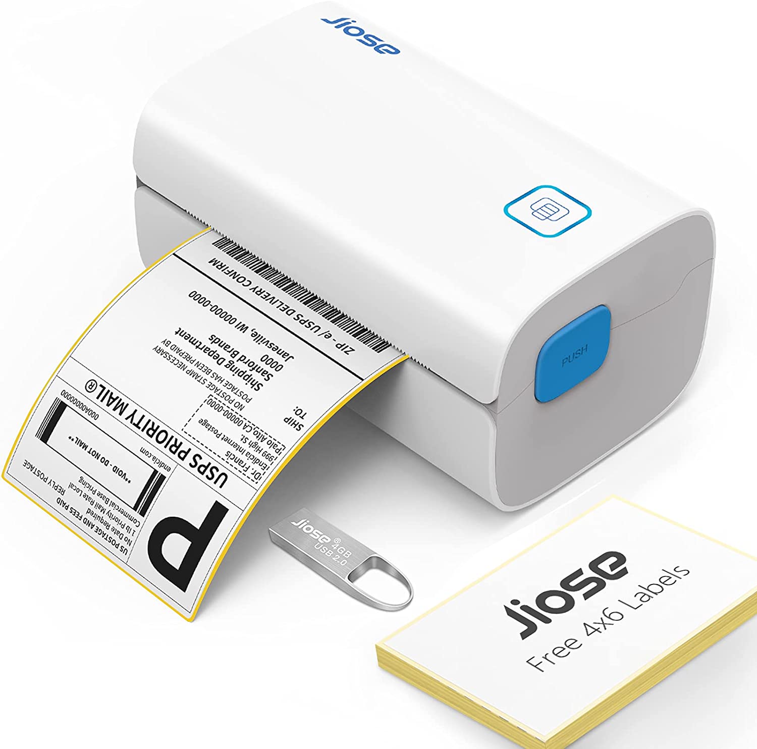 Impresora de Etiquetas de Envío Jiose, Máquina Térmica para Imprimir Etiquetas