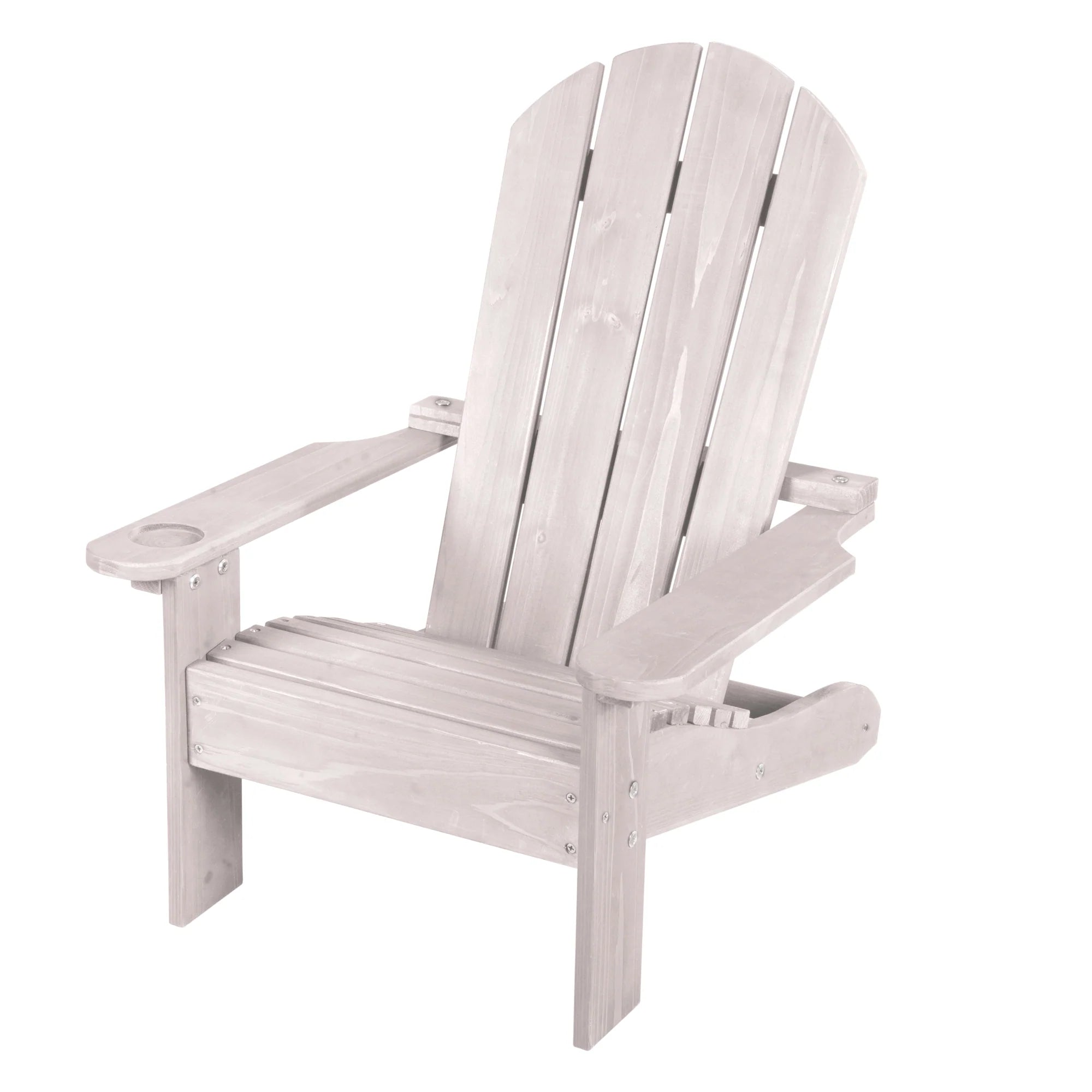 Silla infantil para exteriores "Silla de cubierta" – Silla de cubierta de madera certificada FSC – Acabado en gris grabado