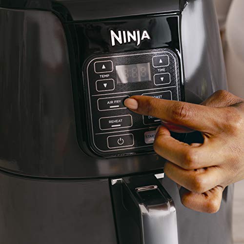 Freidora de Aire Ninja AF101, 4 Cuartos, Negro/Gris