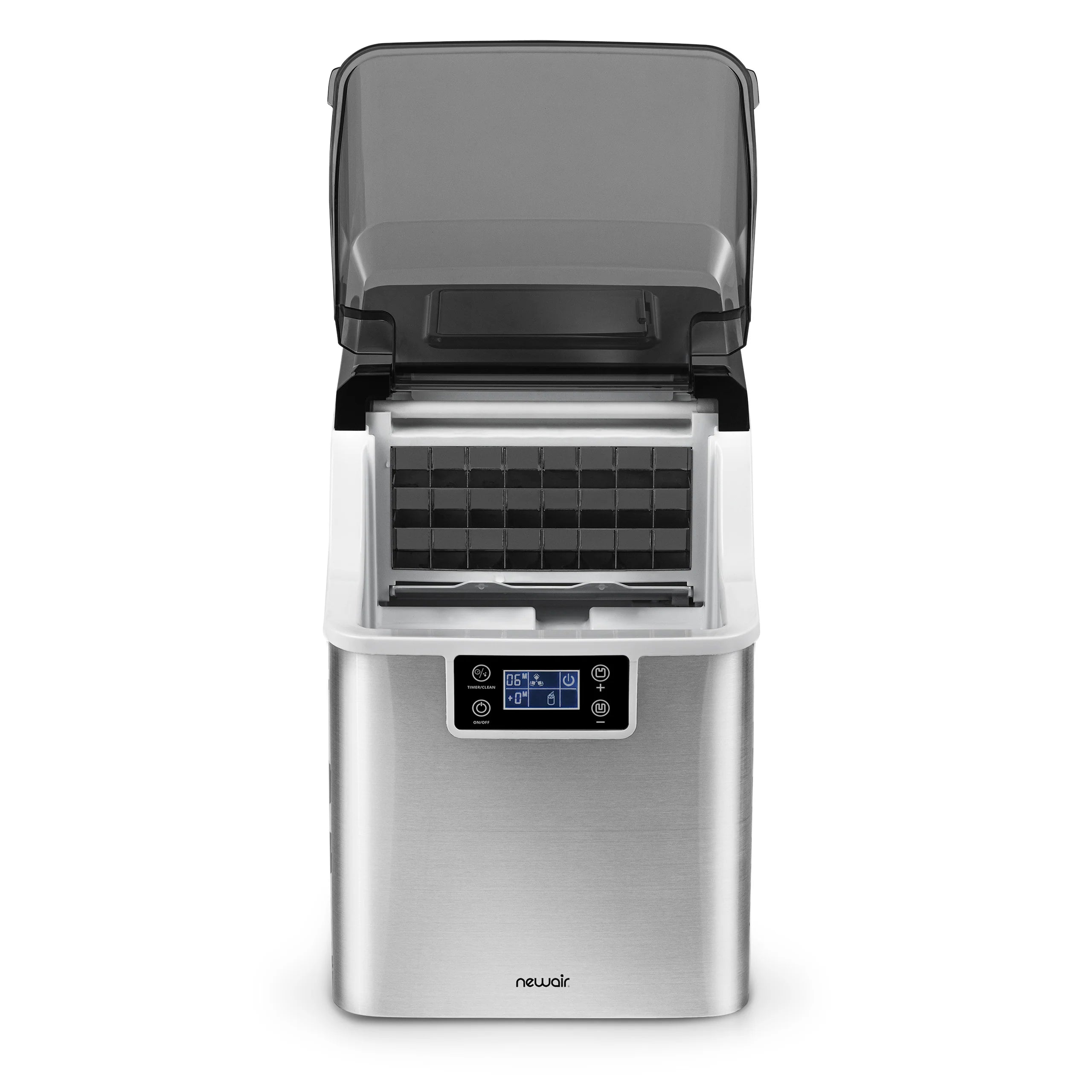 2025 Máquina de hielo de mostrador Newair® – Hielo transparente, 20 kg/día – Acero inoxidable