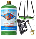 Cilindro de Propano Recargable Flame King de 1 lb con Kit de Recarga