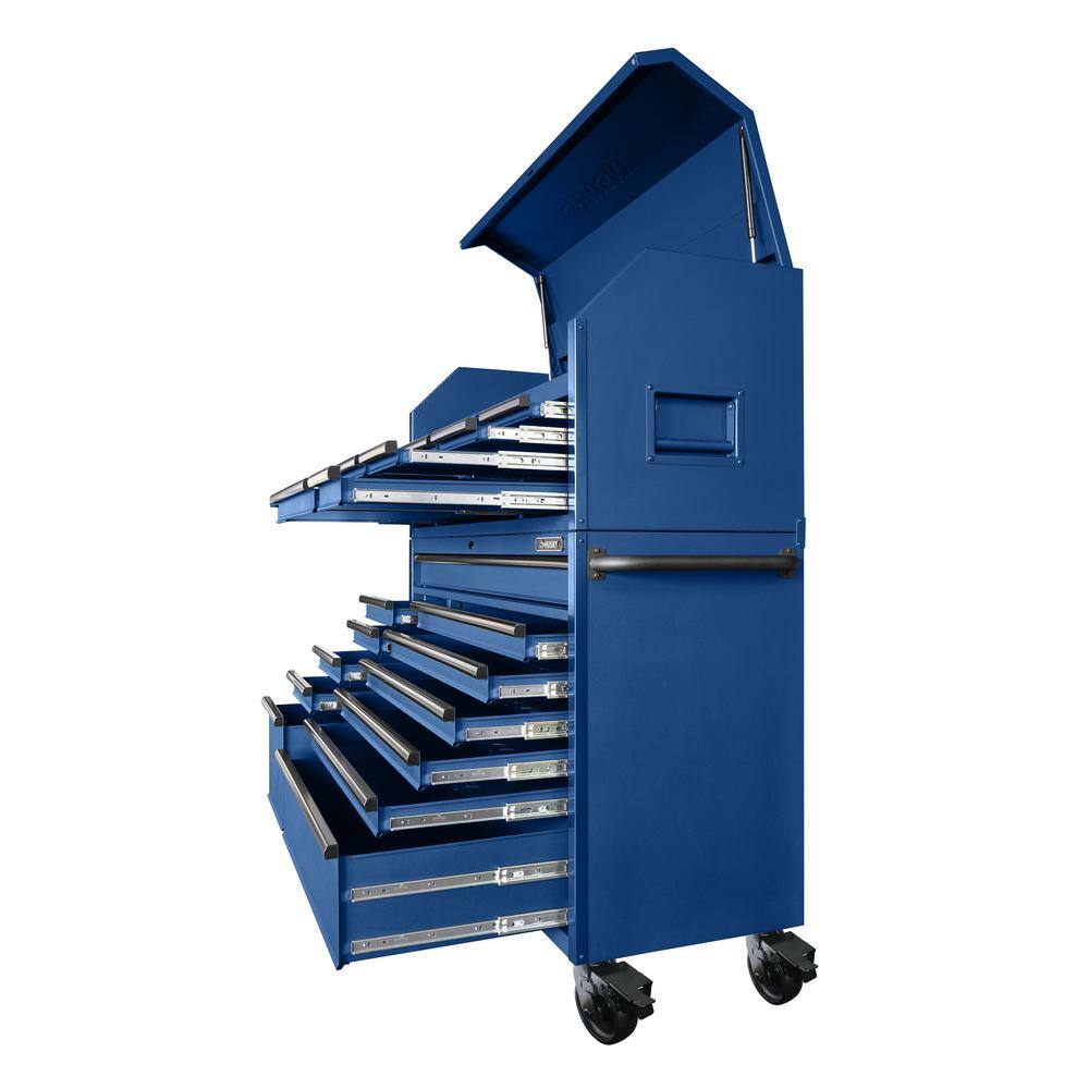 2025 Husky Caja de Herramientas Combinada con Ruedas de 23 Cajones – 56 plg (An) x 22 plg (Pr) en Azul Mate