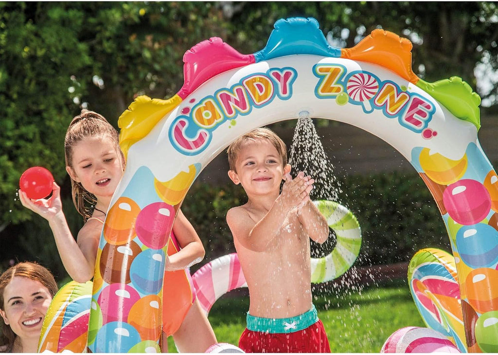 Intex Área de Juego Inflable Jungle Adventure – Piscina con Tobogán y Juegos de Agua para Niños