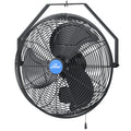 2025 Ventilador mural iLIVING de 14" con velocidad variable, resistente a la intemperie para interior/exterior, calidad industrial para veranda, invernadero, garaje, taller y rampa de carga, 2473 CFM, color negro