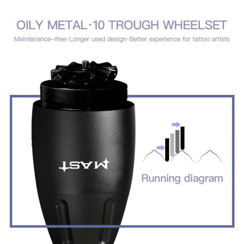 Kit de Máquina de Tatuaje con Cartuchos Mast Pen WJX Agujas y Paquete de Batería