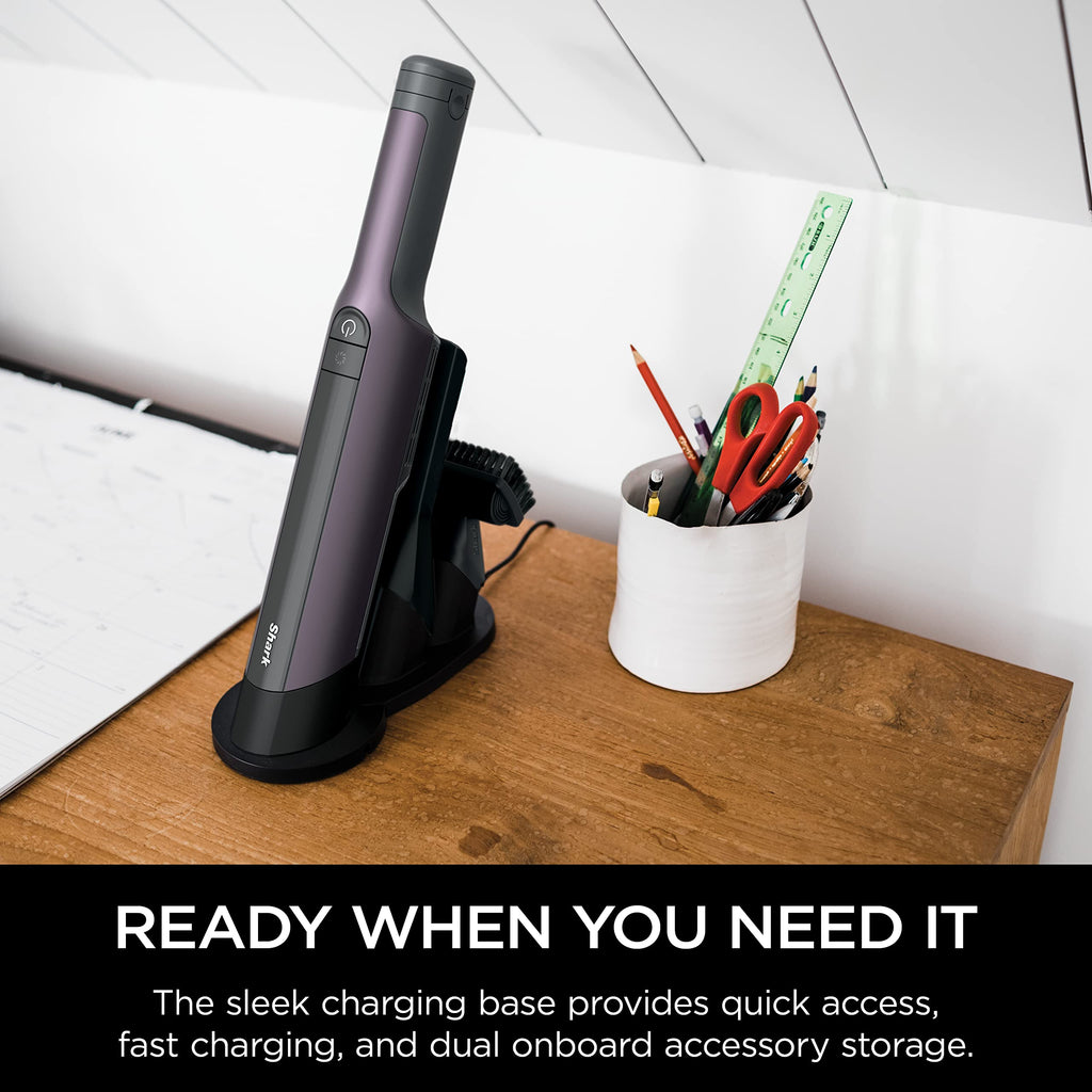 2025 Aspiradora de Mano Sin Cable Shark WV410PR WANDVAC, Ultra-Ligera y Portátil con Potente Succión y Herramientas para Mascotas, Diseñada para Automóvil y Hogar, Color Violeta