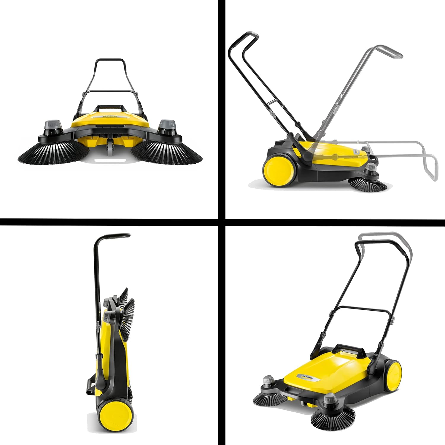 2025 Barredora Manual S 6 Twin para Exteriores – Capacidad de 10 Galones – Ancho de Barrido de 33.9″ – Barrido de hasta 32,300 Pies Cuadrados por Hora