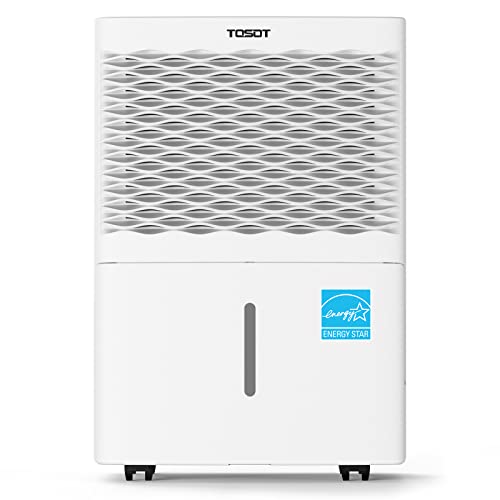 TOSOT Deshumidificador de 20 Pintas para 1,500 Pies Cuadrados Certificado por Energy Star – Para el Hogar, Sótano, Dormitorio o Baño – Súper Silencioso (Anteriormente 30 Pintas)
