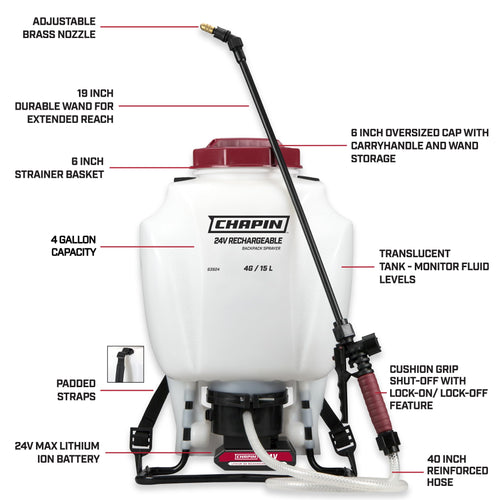 2025 Chapin 63924 Pulverizador para Fertilizantes, Herbicidas y Pesticidas