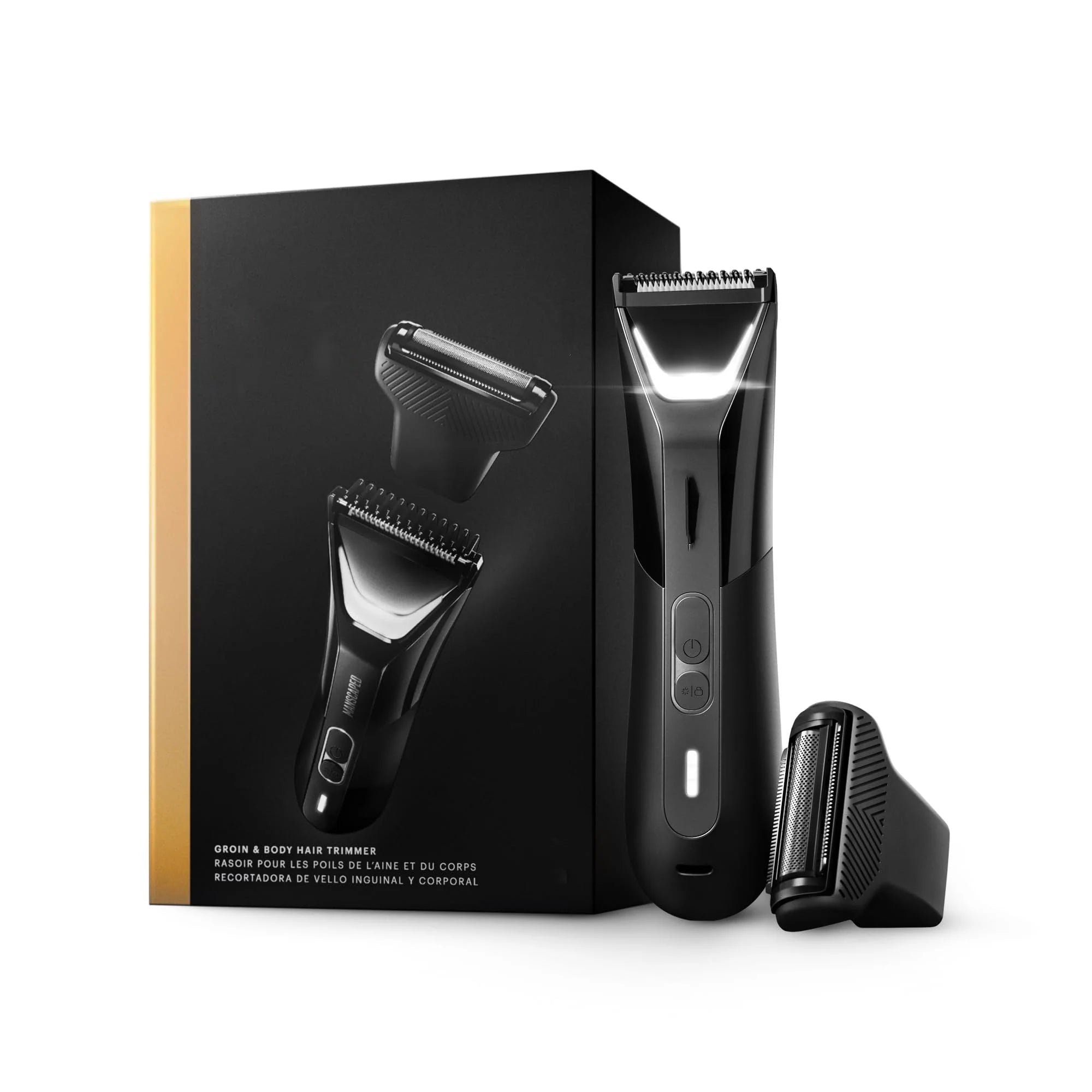 Recortadora Corporal con Cuchillas de Lámina – Resistente al Agua Wet/Dry, Recargable por USB-C con Estuche de Viaje