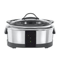 2025 Olla de Cocción Lenta Programable de 6 Cuartos y Calentador de Alimentos Compatible con Alexa, Acero Inoxidable (2139005)