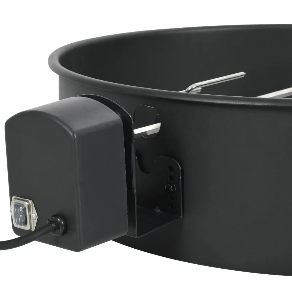 Kit De Anillo Asador De Barbacoa Negro 57 Cm Vidaxl