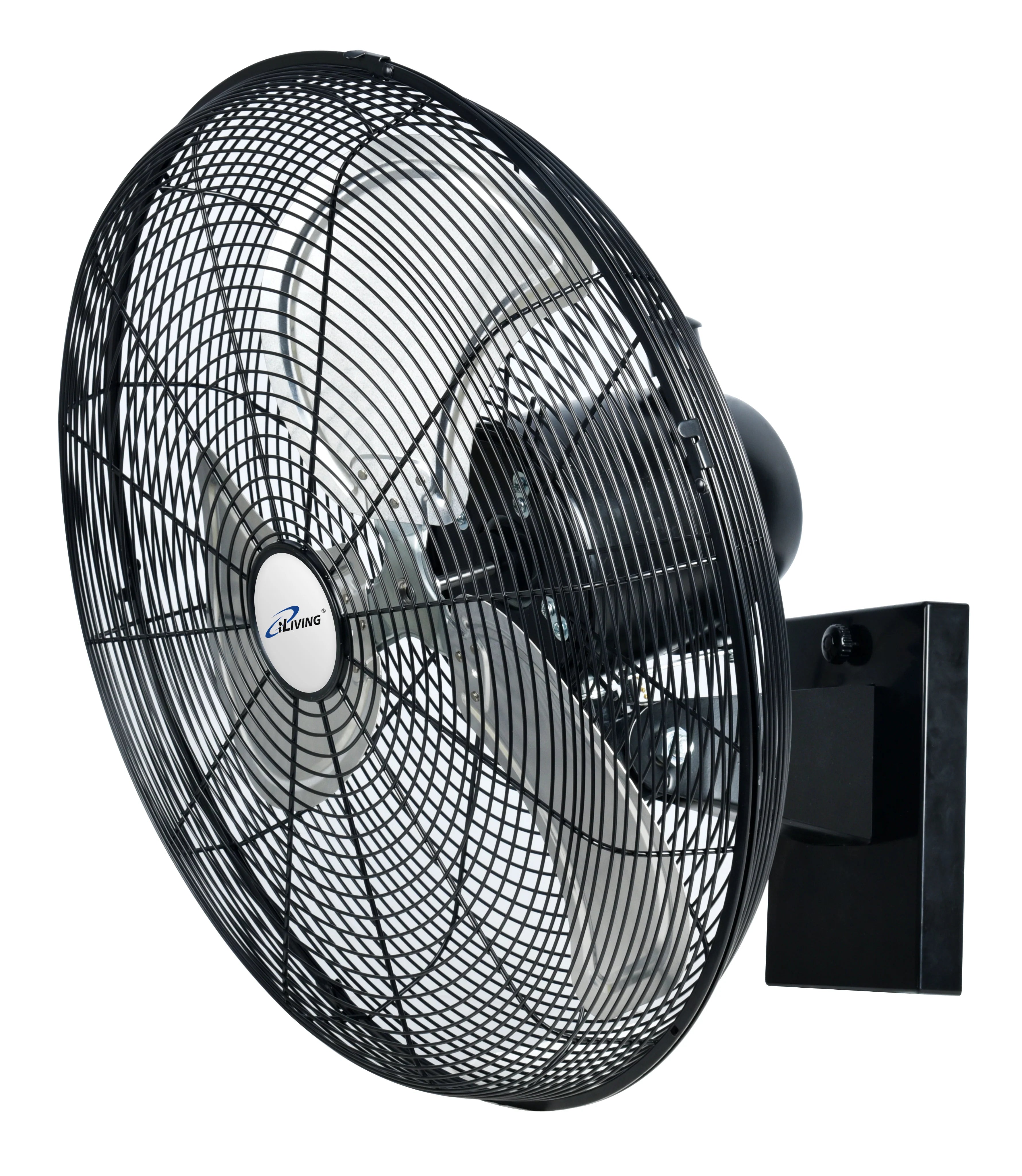 2025 Ventilador mural oscilante de alta velocidad iLiving de 18" para exterior, 4150 CFM, motor resistente a condiciones extremas, velocidad variable, ideal para taller, garaje, veranda, uso comercial e industrial, 18 pulgadas, color negro