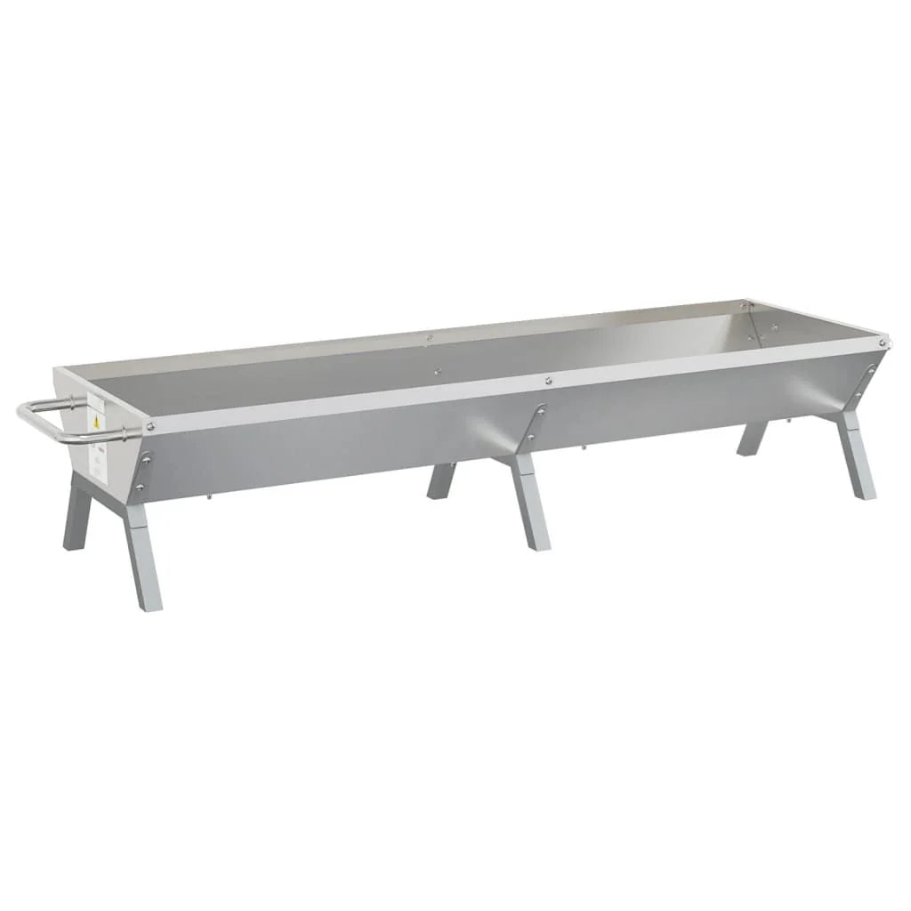 Bandeja Para Barbacoa Acero Inoxidable Plateado 158x42x31 Cm Vidaxl