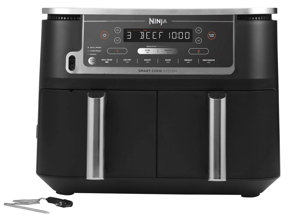 2025 Ninja AF451EU Foodi Max Freidora de Aire 9,5 L, 2470 W, Pantalla Táctil LED, Negro