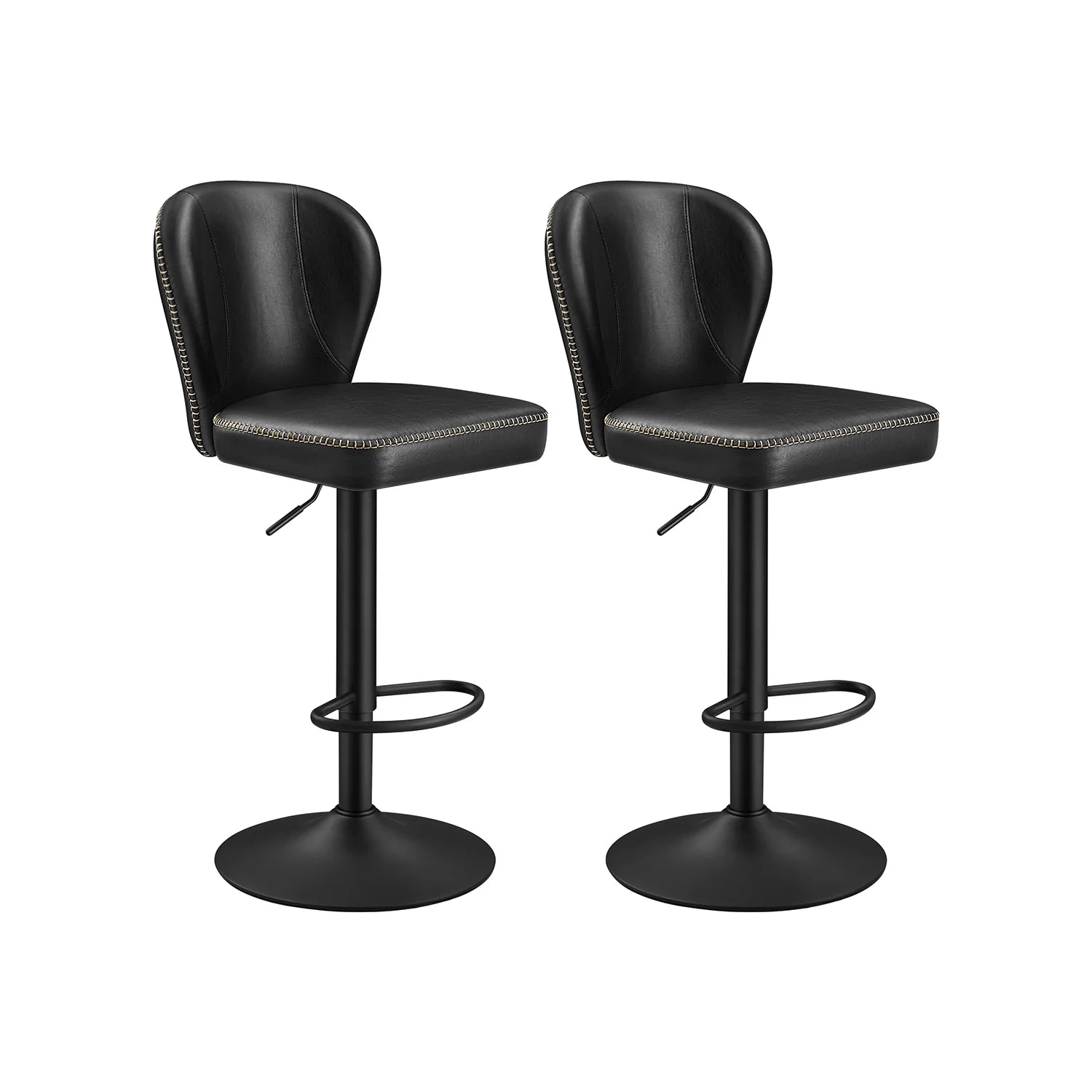EKHO Colección - Juego de 2 Sillas de Bar 360° Giratoria