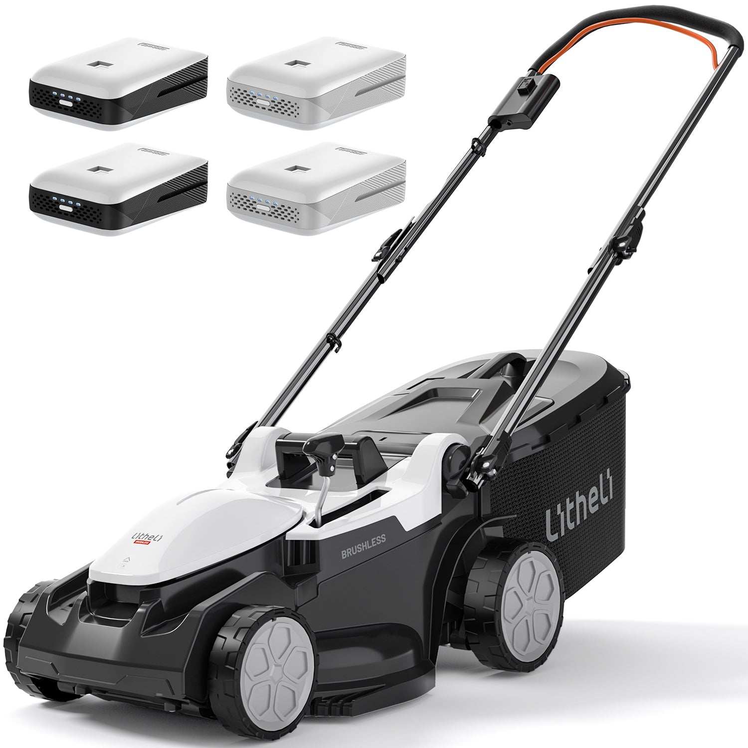 2025 Cortacésped inalámbrico U20 37 cm 2 × 20V con opciones de motor brushless o con escobillas y baterías de 4,0 Ah