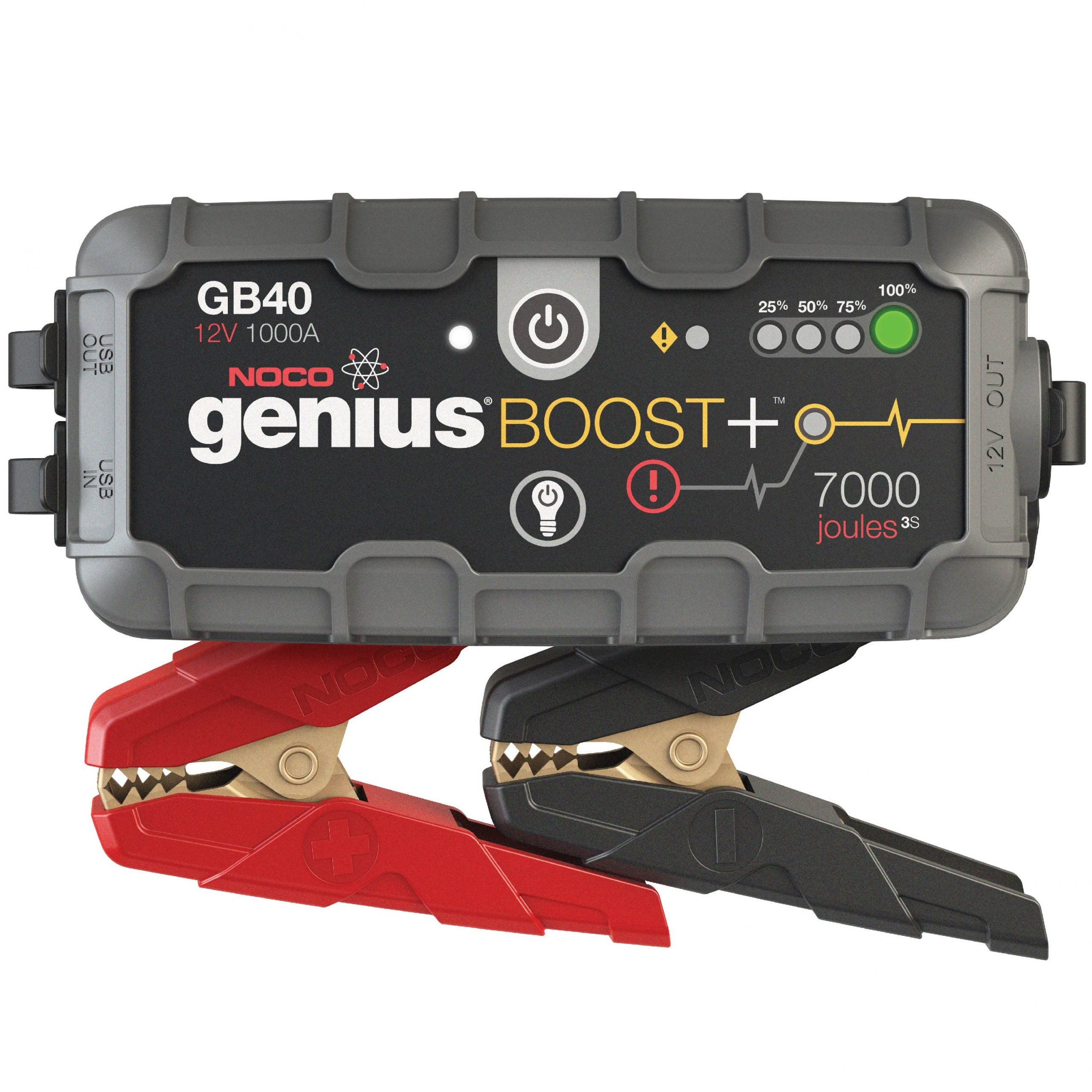 2025 NOCO Boost Plus GB40 2025 – Arrancador de batería de litio ultra seguro de 1000 amperios 12V para motores de gasolina hasta 6L y diésel hasta 3L