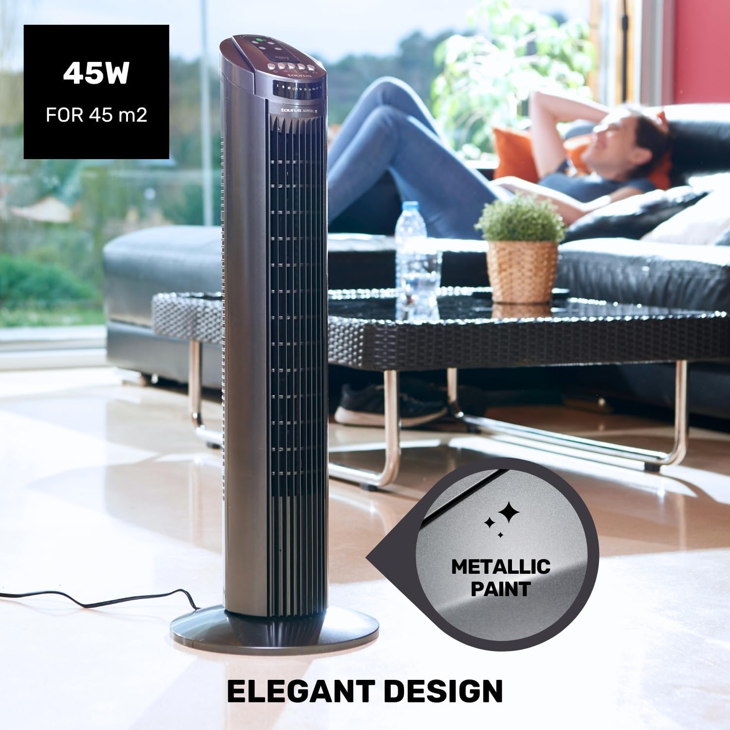 Ventilador de Torre Taurus - New Babel 50W, Altura 86 cm
