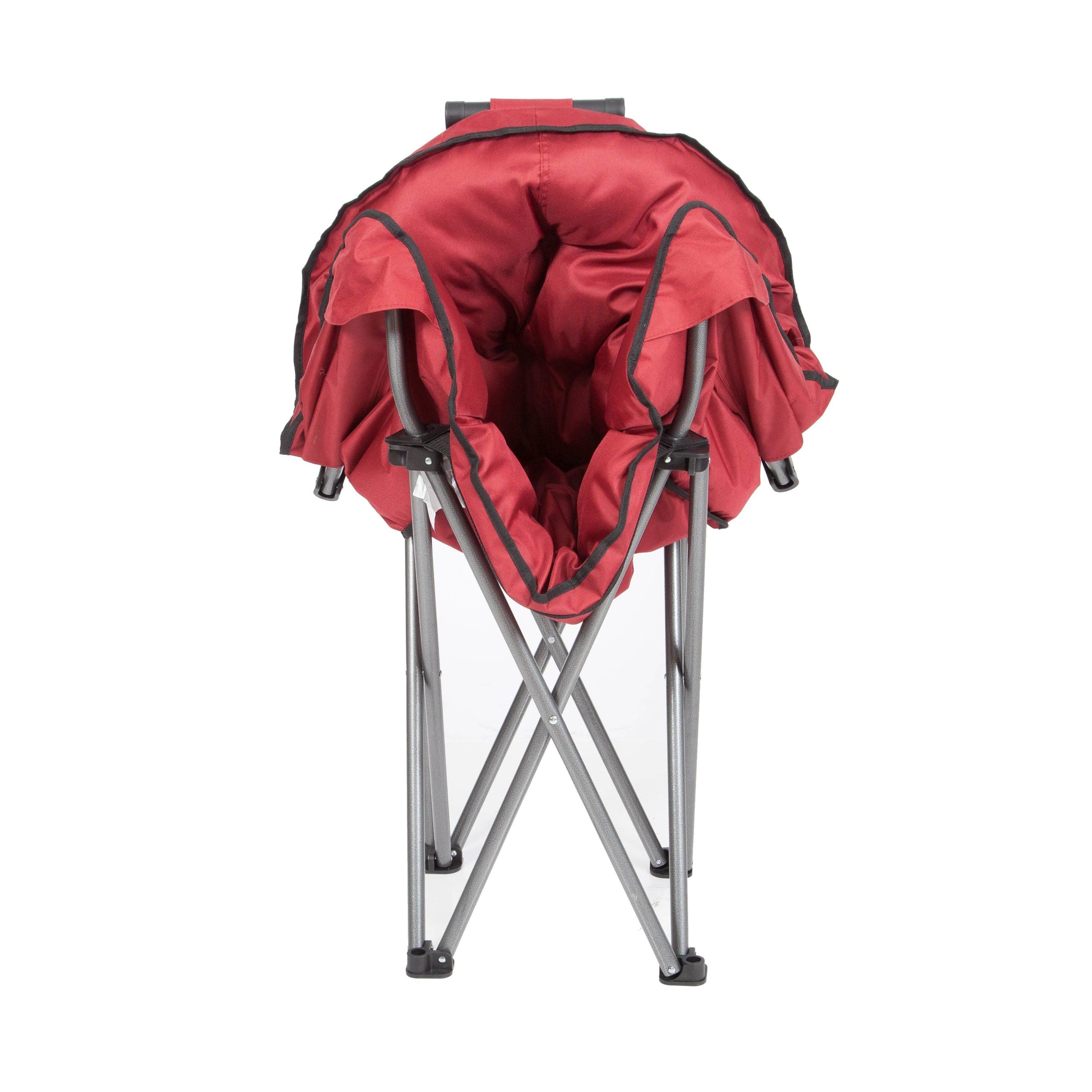 Silla plegable acolchada para exteriores Mac Sports con bolsa de transporte – color vino tinto