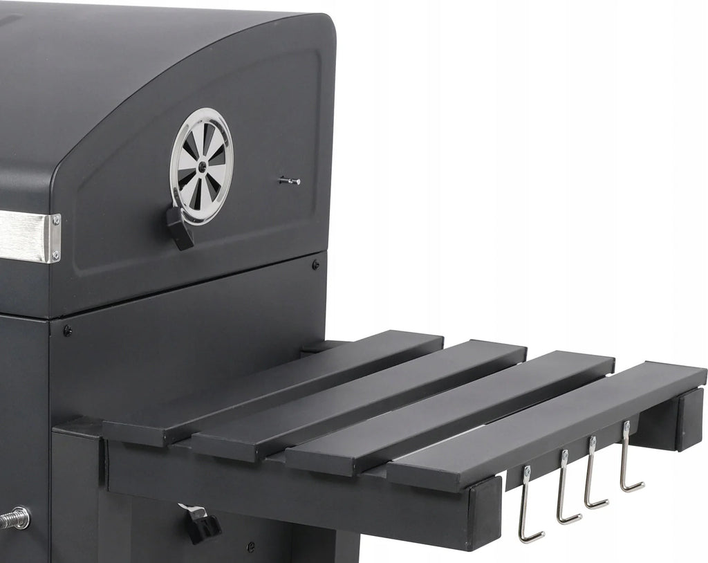 DUŻY GRILL WĘGLOWY XXL REGULOWANY ŻELIWNY RUSZT 78x42,5mm 3 PÓŁKI LUND