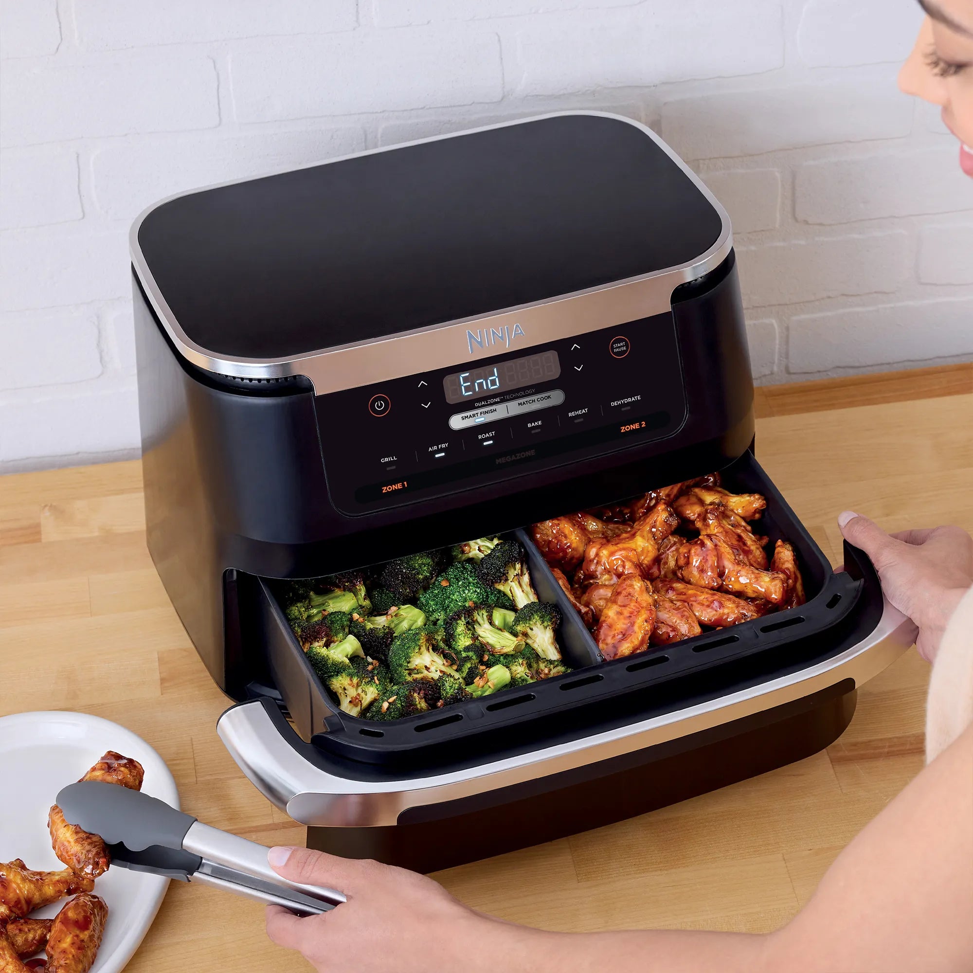 2025 Freidora de aire Ninja FlexDrawer™ con MegaZone™ de 6,6 L