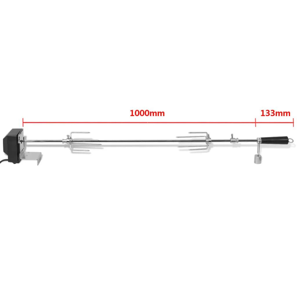 Espetón Para Asados Y Barbacoa Con Motor Acero 1000 Mm Vidaxl