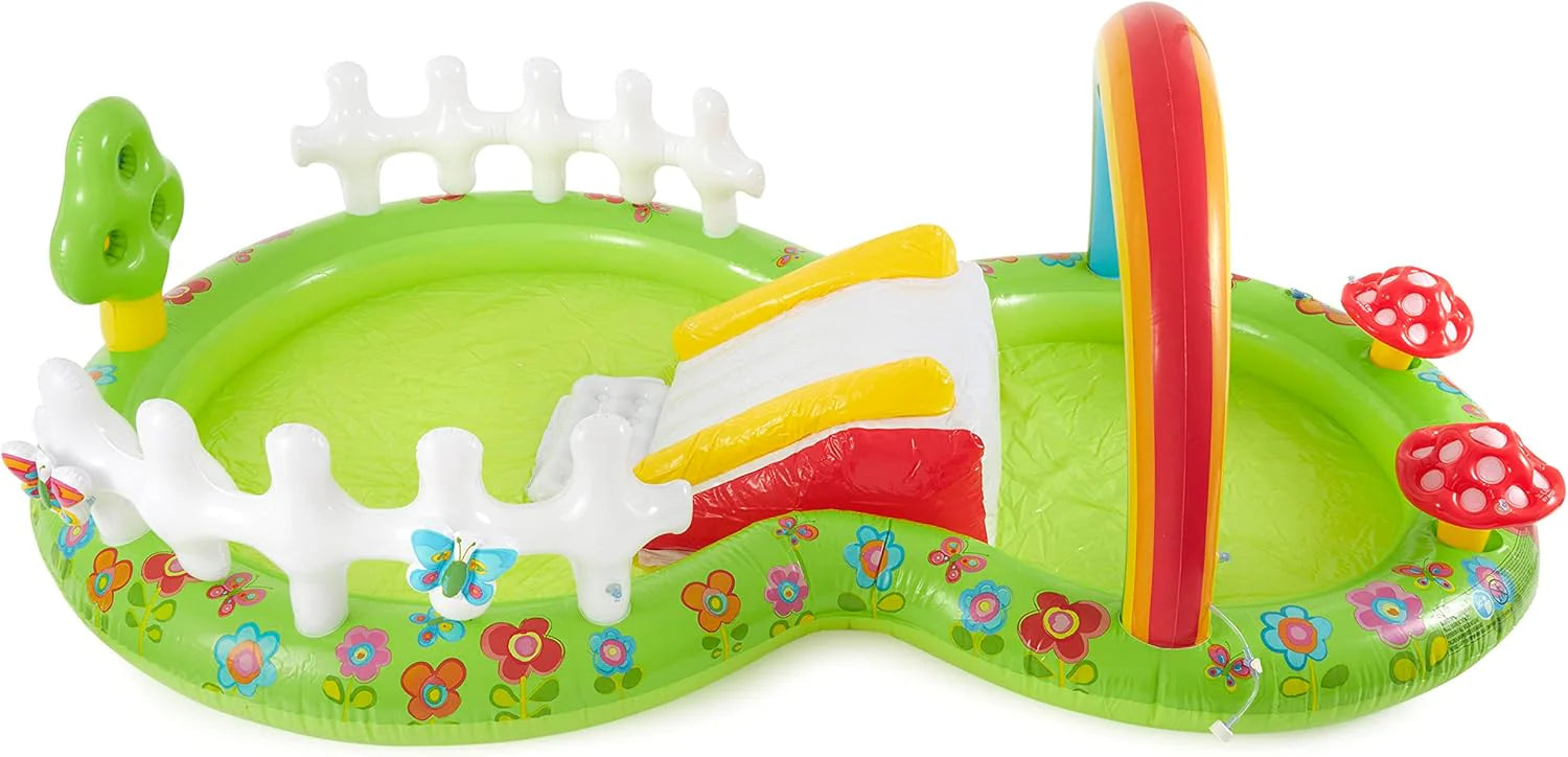 Intex Área de Juego Inflable Jungle Adventure – Piscina con Tobogán y Juegos de Agua para Niños
