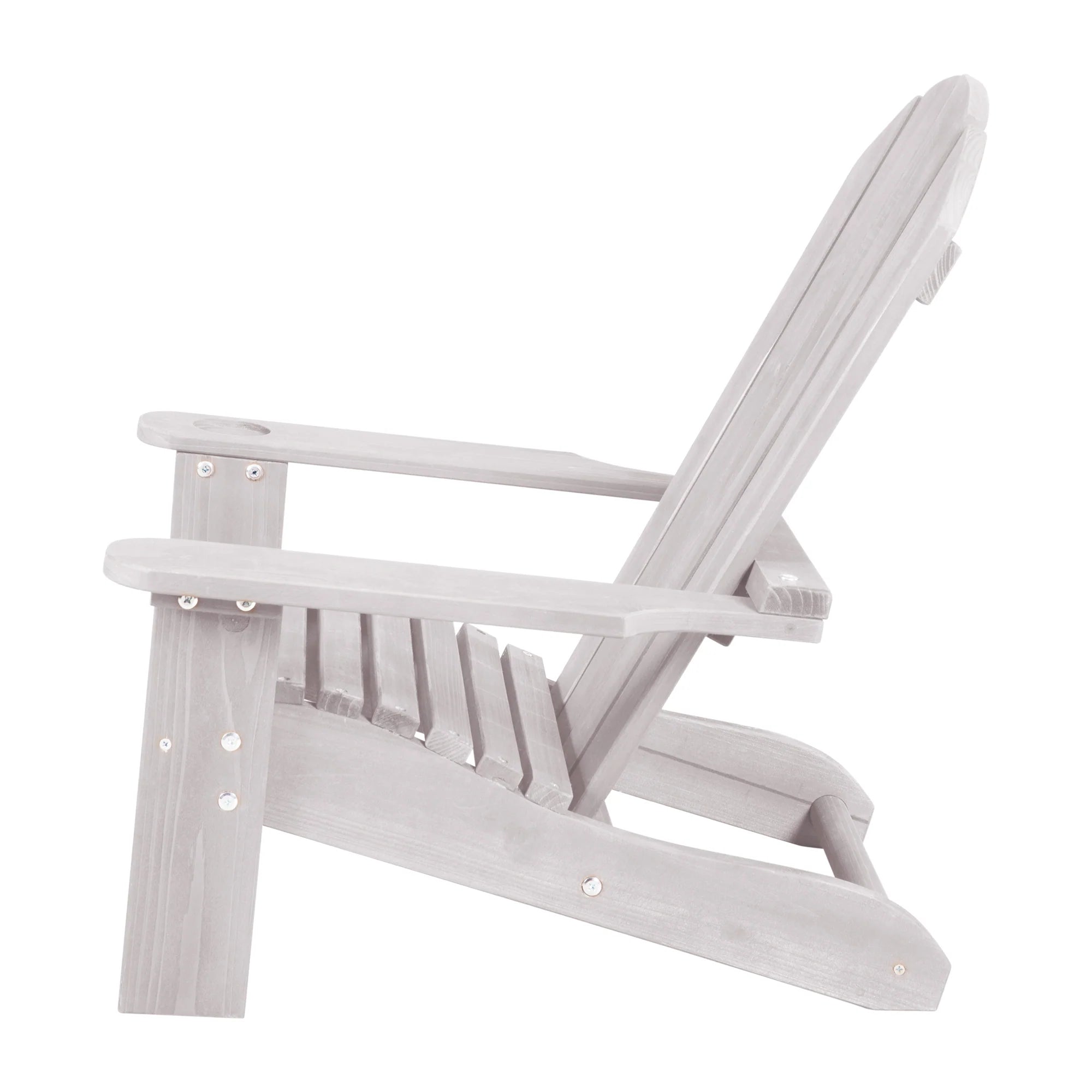 Silla Infantil de Exterior "Tumbona" – Tumbona de Madera Certificada FSC – Acabado en Gris Grabado